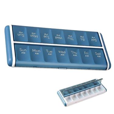 Imagem de Porta Remedio Comprimido Pilula Capsula Organizador Semanal Divisoria Mala Bolsa Viagem Portatil Seguro Resistente