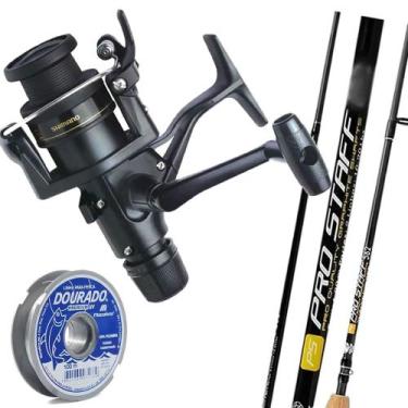 Imagem de Vara De Pesca Molinete Staff 1,80mt Molinete Shimano Ix 4000 Cor:Preto