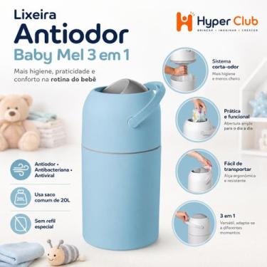 Imagem de Lixeira fraldas anti odor 3 em 1 10 litros lixeira Magica bebê Lixeira
