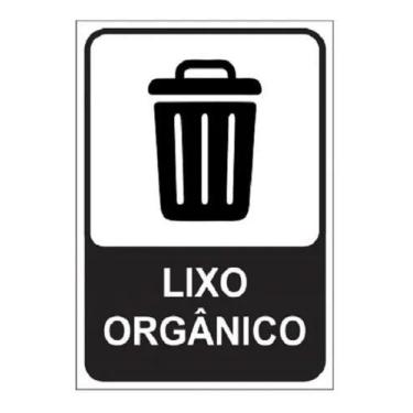 Imagem de Kit 12 placa sinalização  lixo organico 15x20 - Pacific