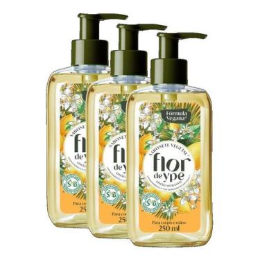 Imagem de kit 3 Sabonete Líquido Vegetal Flor de Ypê Limão Siciliano 250ml