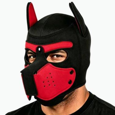 Imagem de Capuz para Cachorro Babylounger Máscara Facial Completa Removível Verm