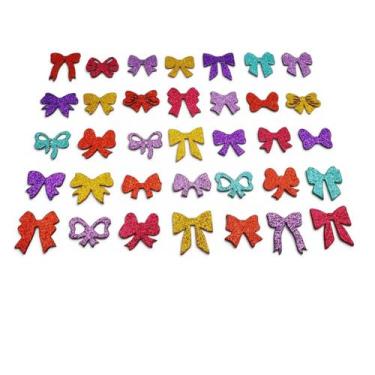 Imagem de 100 Adesivos Pet Coleção Laços Eva Colorido Pet - GENERICA