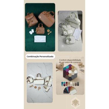 Imagem de KR RK Bolsas Kit Bolsas Maternidade liso, Mala, Mochila e Frasqueira, 