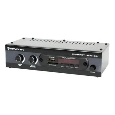 Imagem de Amplificador Receiver Ambiente Hayonik Compact 200od Optico Preto - Se