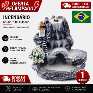 Imagem de Porta Incenso Incensario Cascata Efeito Cachoeira De Fumaça Invertida 