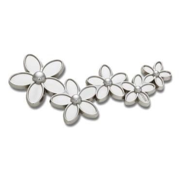Imagem de Jibbitz Mega Agrupamento De Flores Prateadas Único - CROCS, Unico, Un