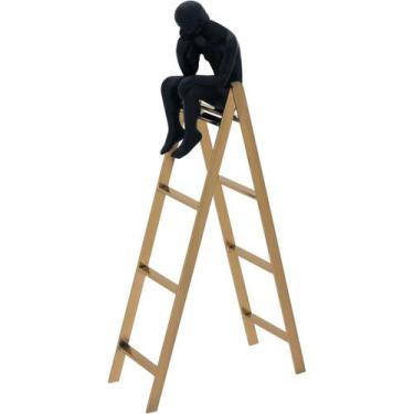 Imagem de Escultura Home&Co 33x27x27cm Metal Dourado Enfeite Decoração para Sala