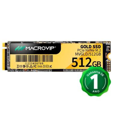 Imagem de SSD Interno M.2 Nvme MVGLD-512GB Leitura Rápida 512GB Gold Baixo Consumo Funcionamento Silencioso Macrovip