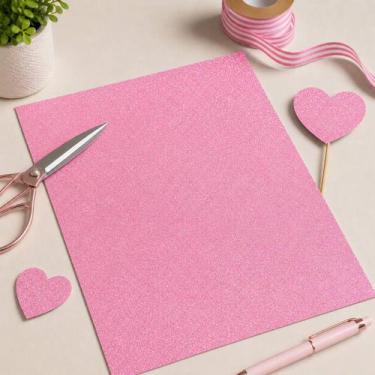 Imagem de Papel Glitter A4 250g Mundoware 10 Folhas para Papelaria Criativa Arte