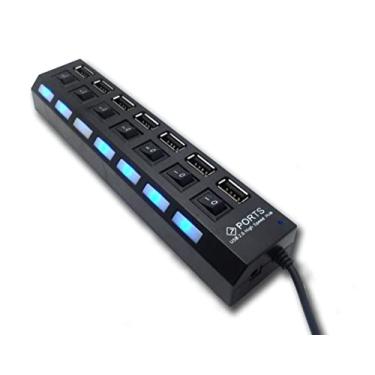 Imagem de Hub 7 Portas USB 3.0 para Pen drive Tv box Mouse Teclado