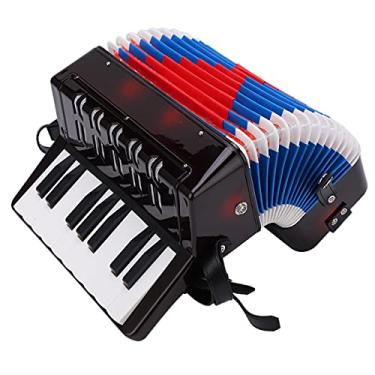 Imagem de Piano Acordeão 17 Teclas 8 Baixos Iniciante Acordeão Instrumento Musical Teclado de Mão Treinamento de Ritmo Instrumento de Primavera