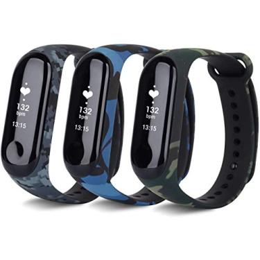 Imagem de Kit Pulseiras extras para MI Band 3 (Camuflada AZUL/Camuflada VERDE/Camuflada CINZA) + Película P/Mi Band 3 de BRINDE!