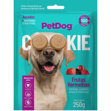 Imagem de Biscoito PetDog Cookie para Cães Sabor Frutas Vermelhas - 250g