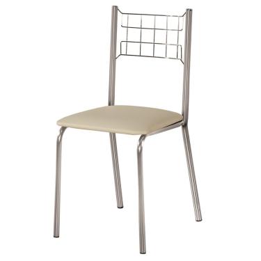 Imagem de Cadeira de Jantar Aço Nobre Íris com Assento em Corino