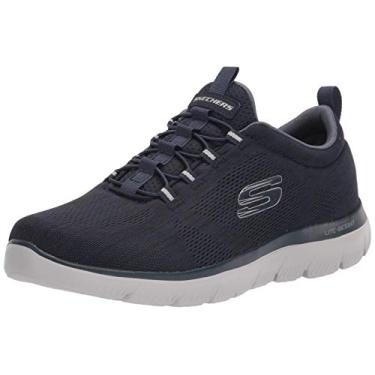 Imagem de Skechers Tênis masculino Skechers Summits Louvin, Azul marino, 9 Wide