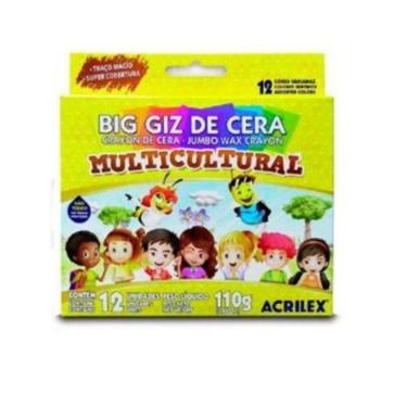 Imagem de Big Giz de Cera Multiculural 12 cores Acrilex