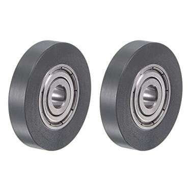 Imagem de 2 PCS Guia Polia Roda Flat Groove 6mm Eixo Hole 30mm Diâmetro, Pompa Revestido