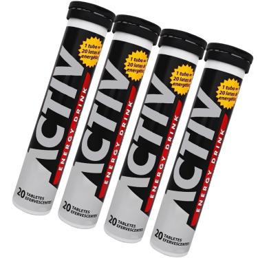 Imagem de Kit 4 Activ Energy Drink Eurovit 20 Tabletes