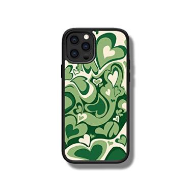Imagem de Swirl Swirl Heart Silicone Fashion Case para iPhone 13 11 12 Pro Max 7 8 Plus X XS XR SE 2020 Capa Antiderrapante Macia em Forma de Coração, Verde, para iPhone 7Plus/8Plus