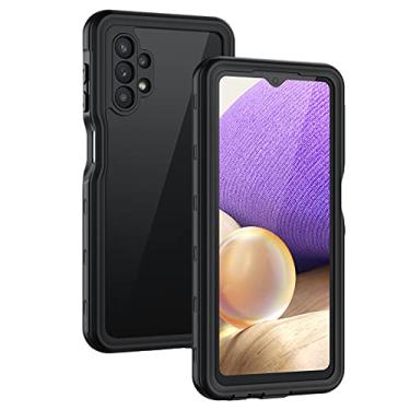 Imagem de Lanhiem Capa para celular Samsung Galaxy A32 5G, capa à prova d'água IP68 à prova de poeira, protetor de tela integrado, capa protetora de telefone de corpo inteiro resistente para Galaxy A32 5G