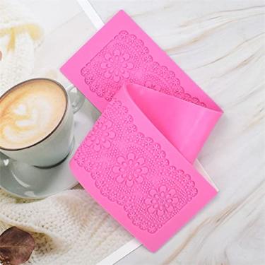 Imagem de Moldes de silicone 3D moldes de chocolate de folha oca favo de mel molde de doce de abelha molde de flor molde de fondant topo de bolo decoração artesanal de açúcar (U_flor_39,6 x 8,1 x 0,4 cm)