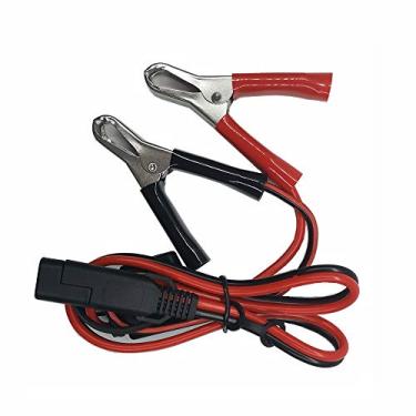 Imagem de Cabo de extensão SAE para jacaré para carregador de corrente - Cabo de extensão de desconexão rápida 12V-24V Cabo de extensão de desconexão rápida 2FT 15A Clipe jacaré para bomba motocicleta carro bateria painéis solares (2 m)