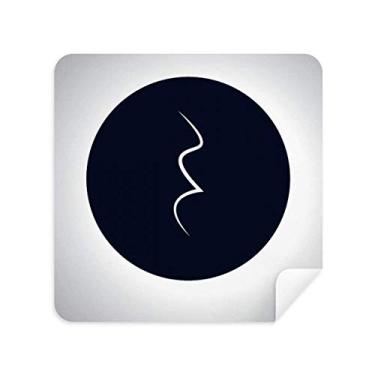 Imagem de DIYthinker White Music Quarter Rest Pano de limpeza preto limpador de tela tecido camurça 2 peças