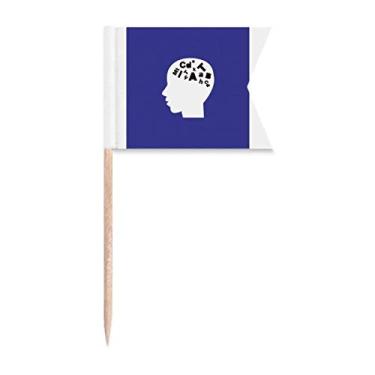 Imagem de Brain Creates Letras Combinações de Palito de Dente, Marcação de Etiquetagem para Bolo de Festa Prato de Queijo