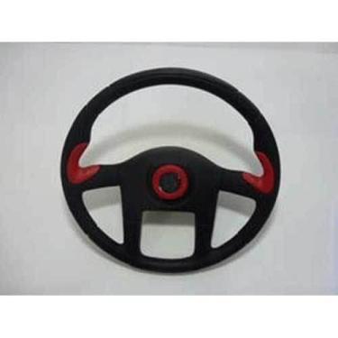 Imagem de VOLANTE DIRECAO ESPORTIVO VERMELHO COM BOTAO MB
