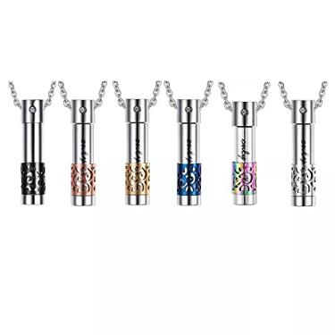 Imagem de CNBPIC 7X29Mm Cilindro de Aço Inoxidável Pingente de Cristal Parafuso Colar Joias