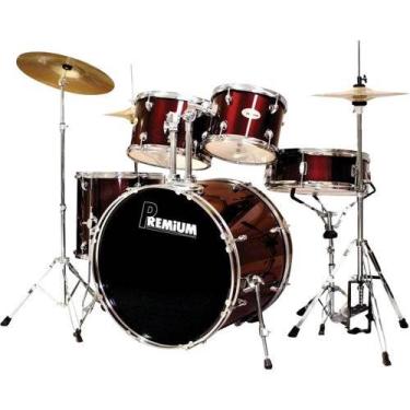 Imagem de Bateria Acústica Premium dx 822 Vinho