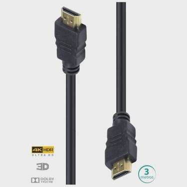 Imagem de Cabo hdmi 2.0 4K ultra HD 3D Conexao ethernet 3 Metros - H20-3