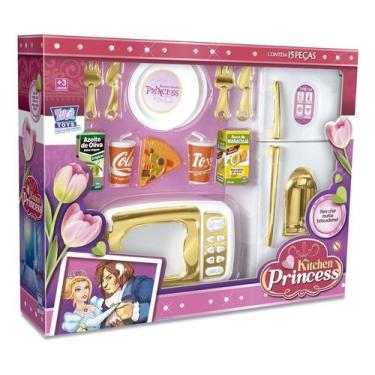 Imagem de Grand Kitchen Princesa Com Geladeira E Microondas Menina - Zuca Toys