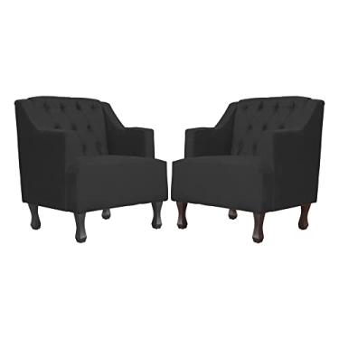 Imagem de Kit 02 poltronas Genesis Luxo Suede Cores - DS Estofados