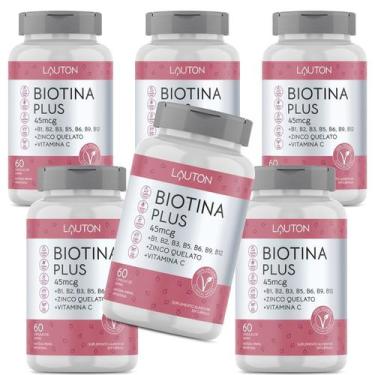 Imagem de Biotina Premium Com Vitaminas B + C + Zinco Lauton - Kit 6 - Cabelo Pe