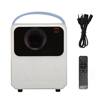 Imagem de Mini Projetor, Projetor Portátil 1080P 4K WiFi Bluetooth 6000 LM para Desenho Animado, Presente para Crianças, Projetor de Filmes Ao Ar Livre, Projetor de Vídeo LED para Projetor (plugue da ue)