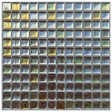 Imagem de Pastilha Adesiva Mini Glass Ouro Kit 4 Placas Adesivo 3M