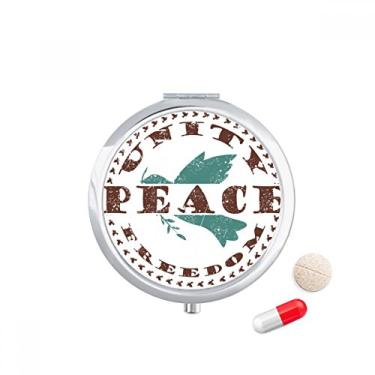 Imagem de Porta-comprimidos com símbolo da paz Liberdade da Paz, bolso e caixa de armazenamento de medicamentos