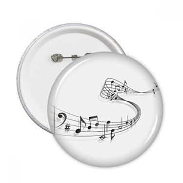 Imagem de Música musical musical melodiosa clássica broche redondo distintivo decoração roupas 5 peças presente