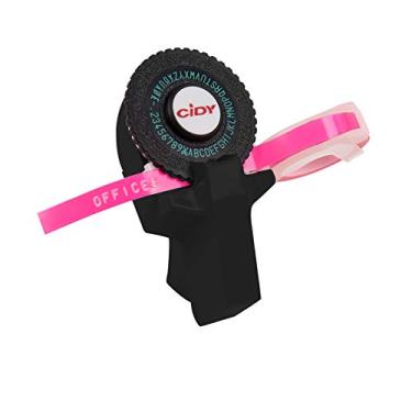 Imagem de Adaskala Mini Criador de etiquetas manual portátil DIY Impressora de etiquetas de gravação em 3D Máquina de escrever com plástico PVC 9mm Fitas de etiquetas Máquina de rotulação