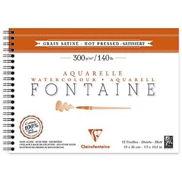 Imagem de Bloco Papel para Aquarela Clairefontaine Fontaine Satiné 300g/m² 19X26cm
