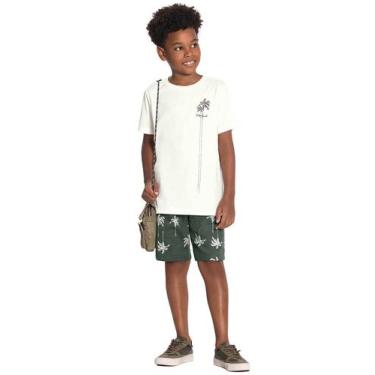 Imagem de Conjunto Infantil Tropical Camiseta E Bermuda Alakazoo - Lunender