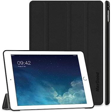 Imagem de Capa Smart Case Compatível Ipad Air2 9.7'' 2014-A1566 A1567 -(Preto) Leve, PU de qualidade