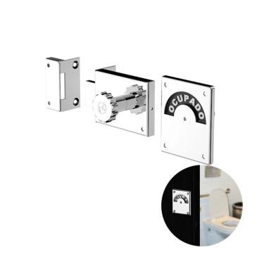 Imagem de Fechadura Livre Ocupado Para Banheiros Cromada