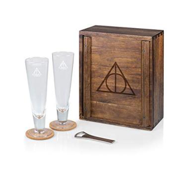 Imagem de PICNIC TIME Conjunto de copos Harry Potter Relíquias da Morte, 340 g, madeira de acácia, flauta