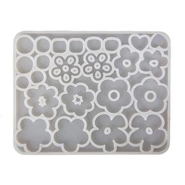 Imagem de Molde de silicone com pingente de flor, moldes de fundição de resina epóxi para resina epóxi, pingente de resina UV, brinco, joias, chaveiro, molde de flor oco para fazer joias