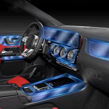 Imagem de LAVIYE Interior do carro GPS Center console transparente TPU Protectivefilm Filme anti-risco, para Mercedes Benz AMG GLA 34 45 2021