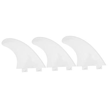 Imagem de TEUOPIOE New Zealand Surfboard Thruster Conjunto De 3 Quilhas Para Fibra De Vidro Reforçada De Alto Desempenho Para Prancha De Surf, Longboard, Shortboard Funboard(branco)
