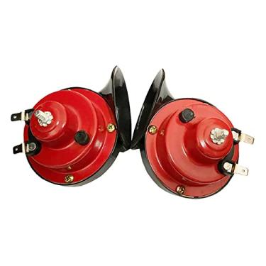 Imagem de Buzina de ar super alta, 2 peças, buzina elétrica de caracol de 12 V, som de fuga para motocicleta, acessórios de carro, buzina de trem super 300 DB para caminhões, kit de buzinas de trem de estilo de carro